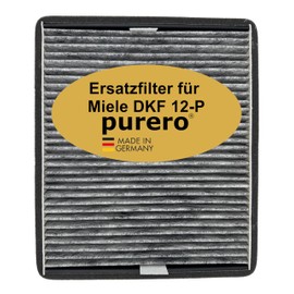 purero® Activated Carbon Filter Replacement Filter for Miele DKF 12-P / 11762580, Successor Model of DKF 12-1 - Optimal Odour Separation - Made in Germany
