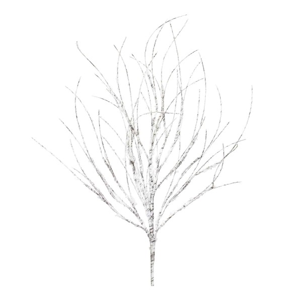 Melrose International Flocked Birch Twig Branch (Set of 12)