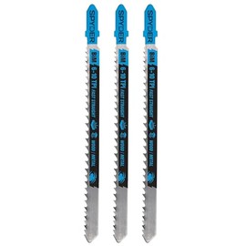 Spyder Jigsaw Blade Set for Wood, Medium Metal and Wood with Nails, CRV/HSS Bi-Metal Steel, 3 Pack, T Shank Compatible with All Major Brands (300098)