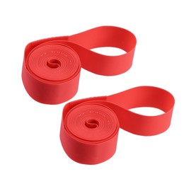 TUCKBOLD 26" Bike Wheel Rim Strip Rim Tape Liner Inner Tube Band PVC Red Pair Automotive Parts