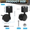 PATIKIL 1.5" Swivel Caster with 1" U Bracket, 4 Pack