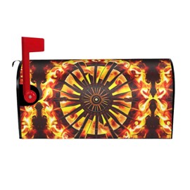 HYTTER letterbox Cover Waterproof Sun Protection Accommodates Standard Size or Large Size mailboxes Turning The Flame Prints 21x18 in