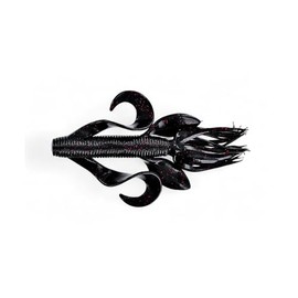 Kreature Creature Soft Plastic Baits Lures 051 Black Red Flake Fishing Lures Bass Jigging Bait Jig Lure Weedless Soft Plastic Swimbait Accessories Freshwater