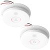 Siterlink Hardwired Interconnected Smoke Detectors,Photoelectric Smoke Alarm with 9V Battery Backup,Test/Silence Button, Hard Wired Fire Alarm for Home GS562A 2pack
