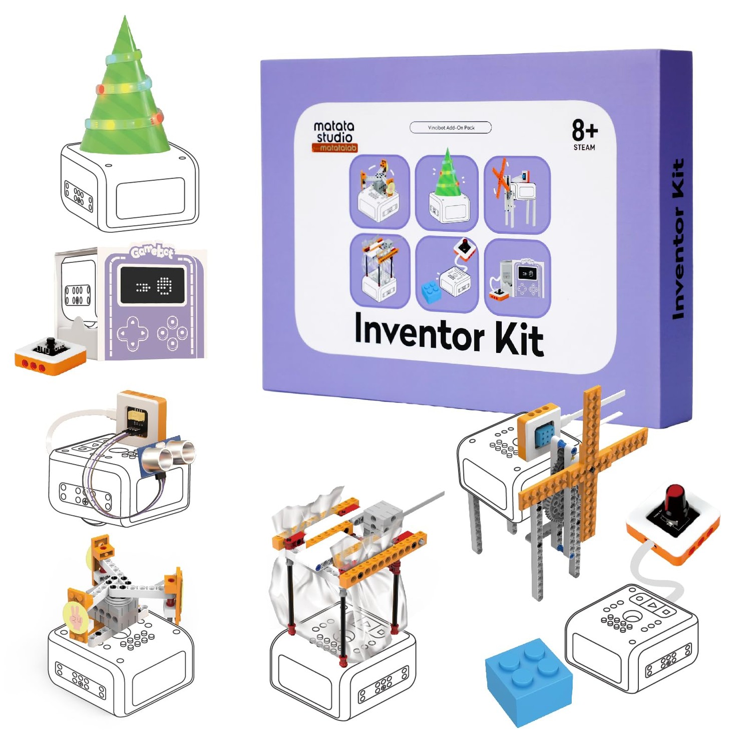 Matatalab Inventor Kit for VinciBot Coding Robot, 5 Electronic Modules ...