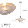 FCTWAKS Mid Century Modern Pendant Light, 15" Nordic Hanging Ceiling