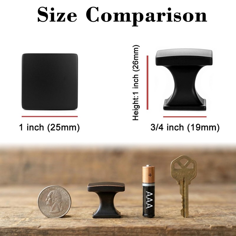 KOOFIZO 10 Pack Small Oil Rubbed Bronze Cabinet Knobs Rubbed