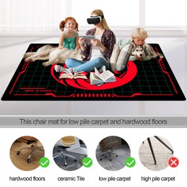 Office Chair Mat for Hardwood Floor: 63"x 51" Extra Large Chair Mat, Suitable for Hardwood and Tile Floors, and a Heavy Duty Protection Pad for Rolling Chairs in The Office, Game Room and Home