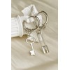 Lock and Key Hoop Earrings – Asymmetrical Punk Dangle Earrings,