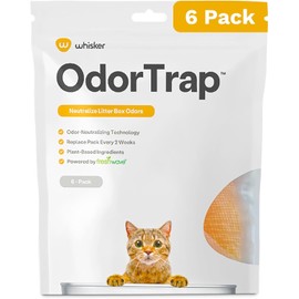 OdorTrap Pack Refills by Whisker, 6 Pack Refill for OdorTrap Pod (Pod Not Included), Eliminates Litter Box Odors, Compatible Traditional Litter Boxes, 8.96 Fl Oz