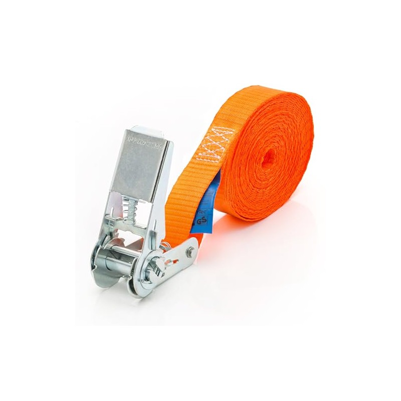Lashing Strap with Ratchet 6 m x 25 mm White