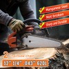 FUSIHWA Chainsaw Chain 12 Inch 1/4"LP Pitch .043" Gauge 62