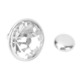 Oumefar 100 PCS 12MM Rivet Gold Silver Studs Leather Cloth Studs Leather Craft Decoration(Silver) Home