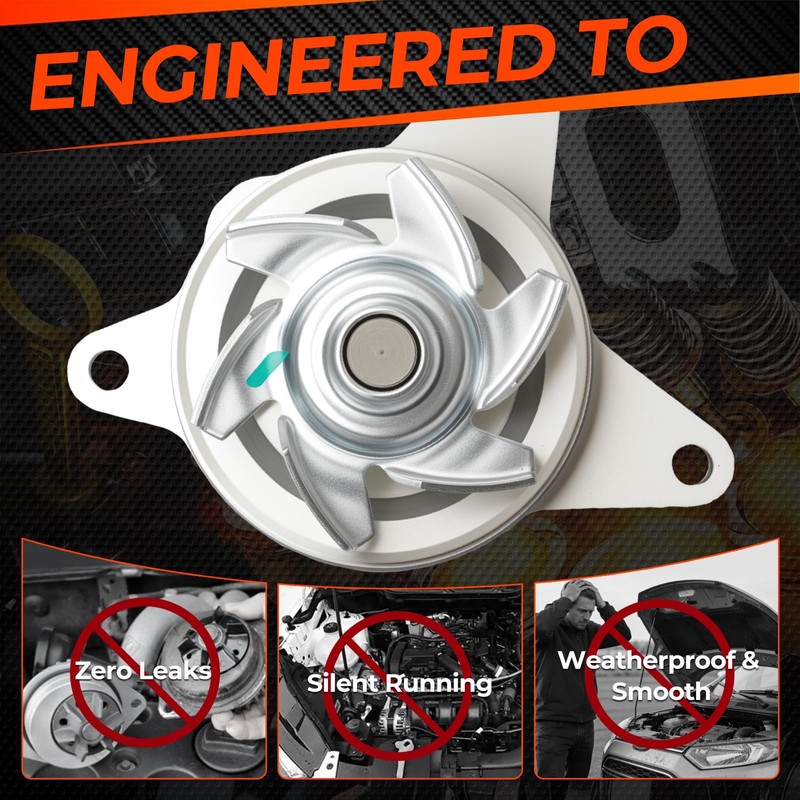 Engine Water Pump with Gasket Compatible with Ford Escape Focus