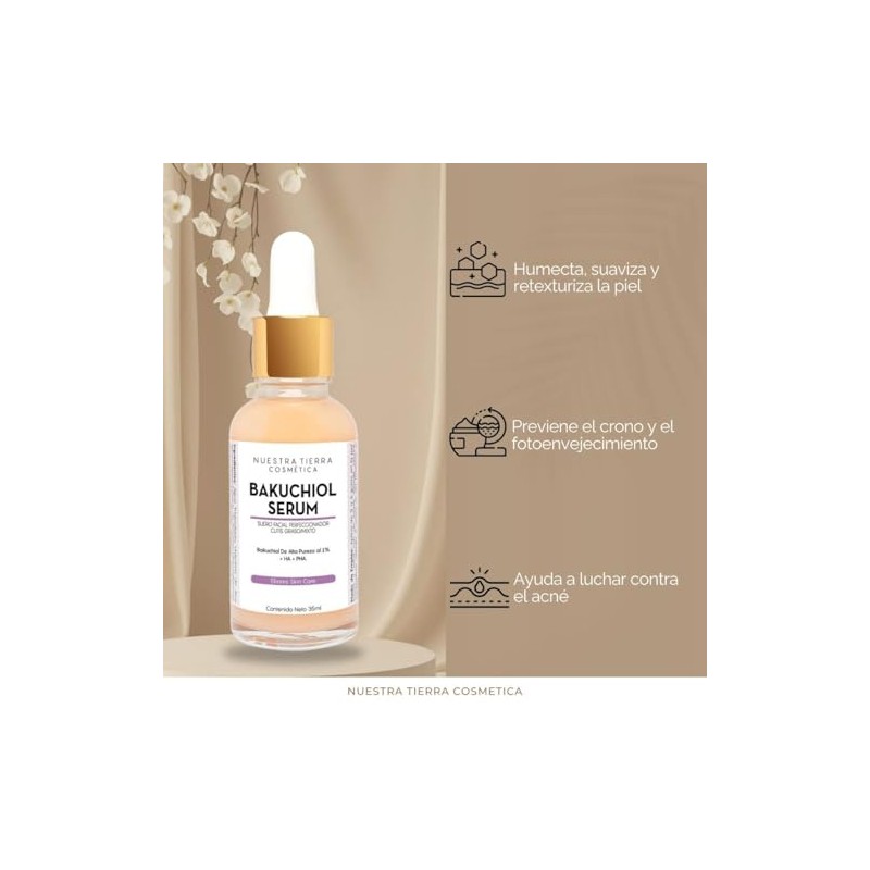 Bakuchiol Serum En Gel Fito-Retinol Elimina Manchas y Arrugas 35ml