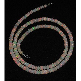 AAA Ethiopian Opal Smooth Rondelle loose gemstone Beads 3-6mm 16"inches
