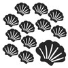 12Pcs Black Bathtub Stickers Non Slip Shell Shaped