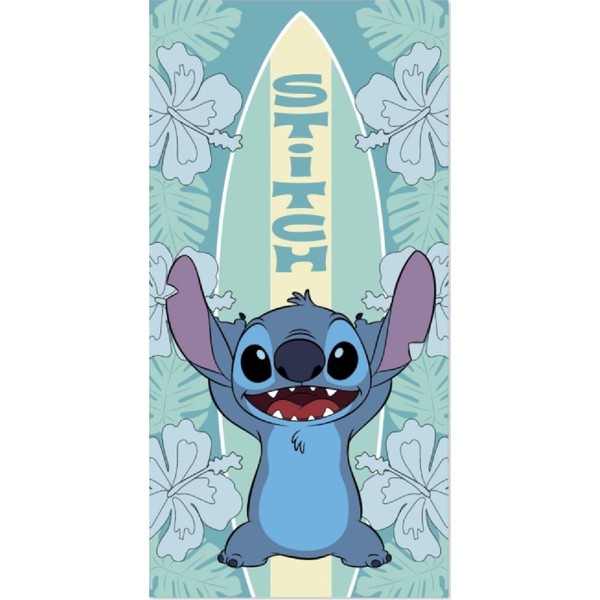 Aymax Lilo & Stitch Beach Towel Pool Bath Stitch Surfboard