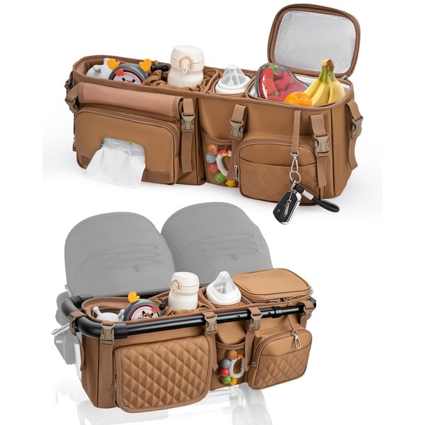 kcross Double Stroller Organizer Bag for Bob Duallie and Baby