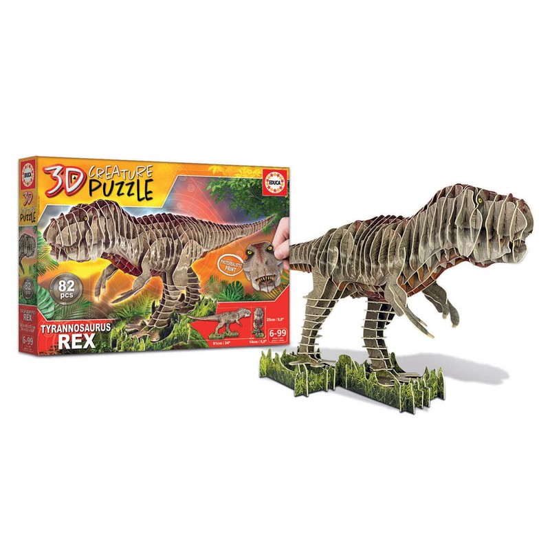 Educa - T-Rex, 3D Puzzle for Adults and Children from