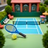 Miniature Tennis Racket Dollhouse Sports Decor Miniature Tools Micro Toys