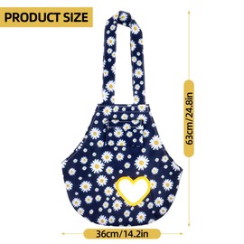 Dmnnlp Chicken Holder Bag with Handle, 14.2" x 25" Chicken Carrier Sling for Hens & Roosters, Cute Printed Medic Bag for Travel, Hiking & Vet Visits (Navy Blue)(1 Pack)