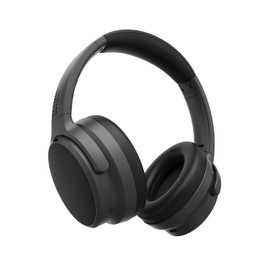 FLAMING SKOUL N50C - Adaptive Noise Cancelling with Smart Ambient Wireless Over Ear Headphones, Bluetooth, Up to 95H Battery Life, Speed Charge, Foldable Design, Wireless Charging (Dark Gray - Skull)