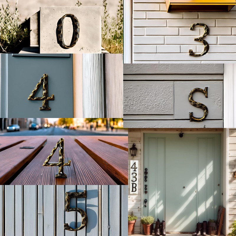 5-Inch House Numbers & Letters -Cast Iron Anti-Rust Mailbox Numbers-Address