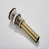 Engraved Antique Brass Pop Up Bathroom Sink Drain Strainer Stopper