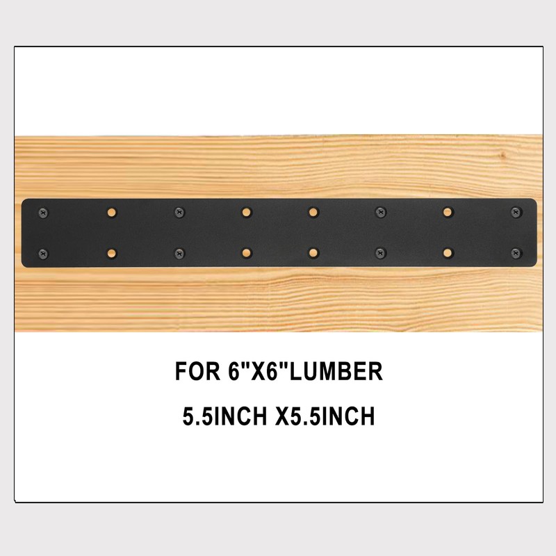 6packs Straight Steel I Shape Flat Plate,Heavy Duty Mending Plate