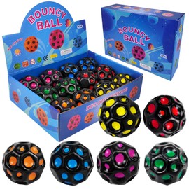 YVBBHE 12 PCS Large Bouncy Ball, Colorful Big Super Bounce Toy,Extreme High Bouncing Balls for Kids,Fun Kids Lightweight Foam Jump Sensory Ball for Outside (HSBD)