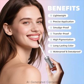 KIMUSE Tinte labial despegable, larga duración 24H, resistente al agua y a prueba de transferencia, tinte labial mate con vitamina E, 3 colores, vegan