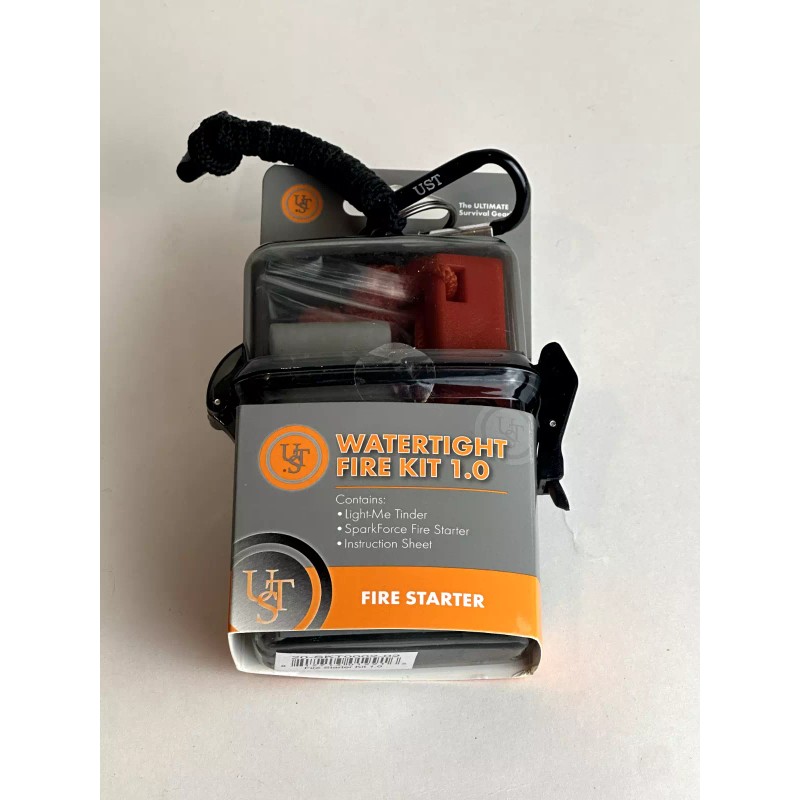 UST Ultimate Survival Fire Starter Kit Waterproof Case with Tinder