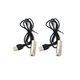Green line laser module, industrial laser module, adjustable focus, line length 39″USB connector diameter 12mm(traverse-2pack)