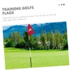Sewroro 4pcs Golf Green Flags Targeting Golf Practice Flag Court