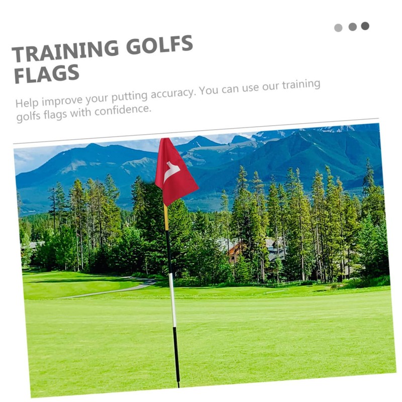 Sewroro 4pcs Golf Green Flags Targeting Golf Practice Flag Court