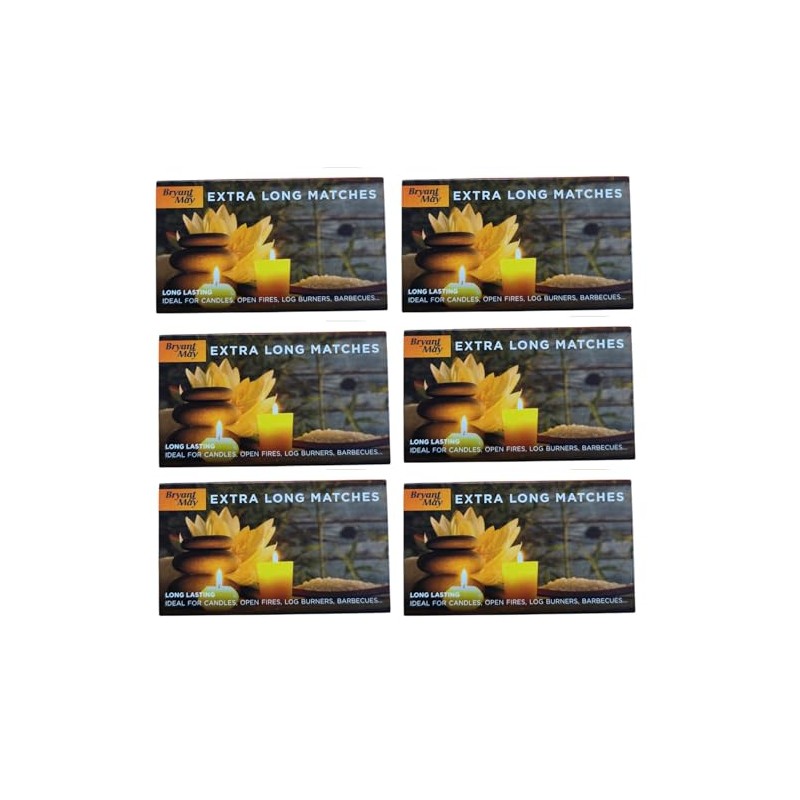 Bryant & May Extra Long Matches, 6 Boxes
