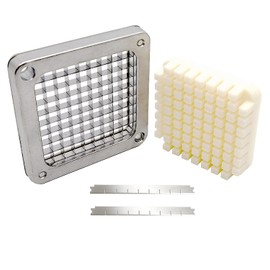 TUNTROL 3/8" Stainless Steel Replacement Blade for Commercial Vegetable Chopper Dicer Fruit Cutter, Interchangeable Blade Block Set Pusher Block