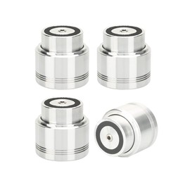 Byuiyeo 4X Hi-End Maglev Speaker Isoaltors Turntable Stand Feet Base Pad 48x42mm Shock Absorber Sound Isolation Aluminum Vibration Dampener Floor Protector for Tower Speaker