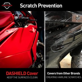 DaShield Lightweight Motorcycle Cover with Air Vents, All Season Water Resistant, Dust, UV Protection, Universal Indoor/Outdoor Scooter Cover (L)