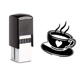 Dekolando Bonus Card Stamp with Motif Coffee Cup for Bonus Card 10 x 10 mm