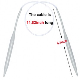 Mdoker Aluminum Circular Knitting Needle Size 11 24 Inch Circular Knitting Needles for Handmade Knitting DIY and Any Weaven Yarn Projects(US Size 11,8mm)