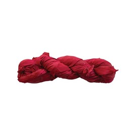 Creative Co-Op 75-Yard Torn Silk Ribbon, Berry Red