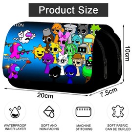 JXBBAAC Sprunnki Pencil Case Large Capacity Pencil Case 3D Print Kids Pencil Case Boy Girl Pencil Case for Teen Gift B, black, Garment bag