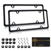 OKLPF Black Matte License Plate Frames 2 Pack,License Plate Holder