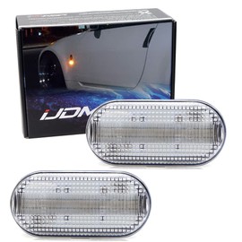 iJDMTOY Clear Lens Amber Full LED Front Fender Side Marker Light Kit Compatible With JDM 2005-2009 Nissan 350Z Fairlady Z Z33 (Direct Fit JDM, Require Mods For US Models)