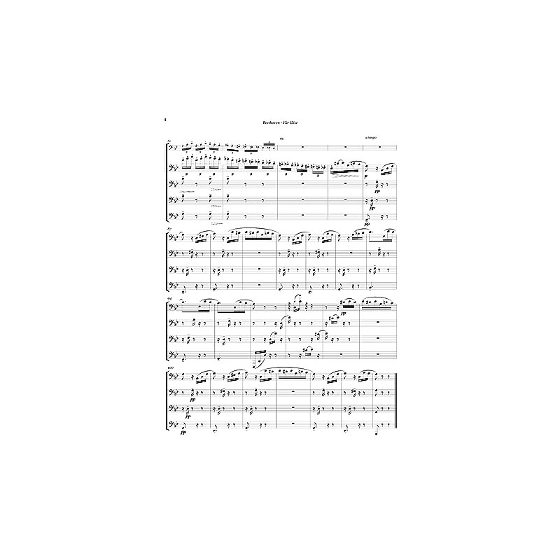 Für Elise for Euphonium / Tuba Quartet