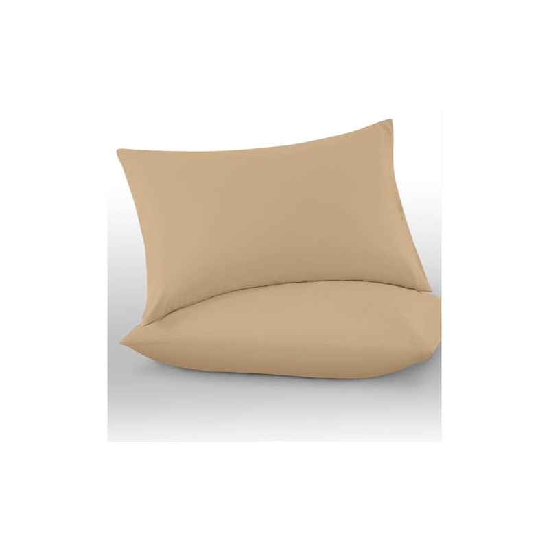 Microfiber Pillow Cases 2 Pack - Plain Dyed Housewife Pillowcases