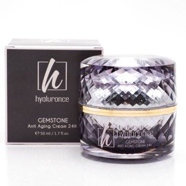 hyaluronce Gemstone Creme 24h, Edelsteine für eine Anti Aging Gesichtspflege für Tag & Nacht, gegen Falten, Wertvolle Mineralien für Trockene und Reife Haut ab 40, 50 ml