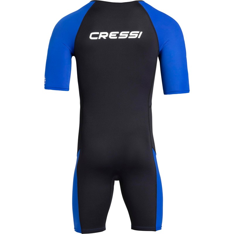 Cressi Mens Tiburon Man Monopiece 2 Mm Shorty Wetsuit, Black/Blue,